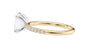 Oval Solitaire Slim Diamond Band Engagement Ring