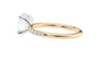 Oval Solitaire Slim Diamond Band Engagement Ring