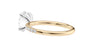 Oval Solitaire Slim Diamond Band Engagement Ring