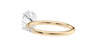 Oval Solitaire Slim Diamond Band Engagement Ring