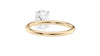 Oval Solitaire Slim Diamond Band Engagement Ring