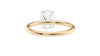 Oval Solitaire Slim Diamond Band Engagement Ring