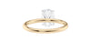 Oval Solitaire Slim Diamond Band Engagement Ring