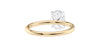 Oval Solitaire Slim Diamond Band Engagement Ring