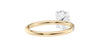 Oval Solitaire Slim Diamond Band Engagement Ring