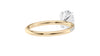 Oval Solitaire Slim Diamond Band Engagement Ring