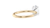 Oval Solitaire Slim Diamond Band Engagement Ring