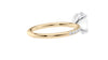 Oval Solitaire Slim Diamond Band Engagement Ring