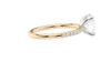 Oval Solitaire Slim Diamond Band Engagement Ring