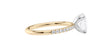 Oval Solitaire Slim Diamond Band Engagement Ring