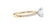 Oval Solitaire Slim Diamond Band Engagement Ring
