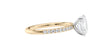Oval Solitaire Slim Diamond Band Engagement Ring