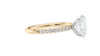 Oval Solitaire Slim Diamond Band Engagement Ring