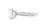 Oval Solitaire Slim Diamond Band Engagement Ring