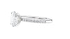 Oval Solitaire Slim Diamond Band Engagement Ring