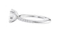 Oval Solitaire Slim Diamond Band Engagement Ring