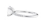 Oval Solitaire Slim Diamond Band Engagement Ring