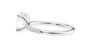 Oval Solitaire Slim Diamond Band Engagement Ring