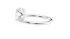 Oval Solitaire Slim Diamond Band Engagement Ring