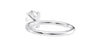 Oval Solitaire Slim Diamond Band Engagement Ring