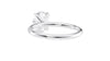 Oval Solitaire Slim Diamond Band Engagement Ring