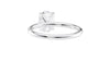 Oval Solitaire Slim Diamond Band Engagement Ring