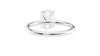 Oval Solitaire Slim Diamond Band Engagement Ring