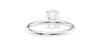Oval Solitaire Slim Diamond Band Engagement Ring