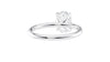 Oval Solitaire Slim Diamond Band Engagement Ring