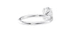 Oval Solitaire Slim Diamond Band Engagement Ring