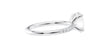 Oval Solitaire Slim Diamond Band Engagement Ring
