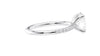 Oval Solitaire Slim Diamond Band Engagement Ring