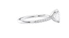 Oval Solitaire Slim Diamond Band Engagement Ring