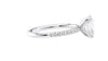 Oval Solitaire Slim Diamond Band Engagement Ring