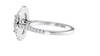 Oval Double Halo Diamond Band Engagement Ring