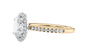 Oval Halo Diamond Band Engagement Ring