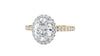 Oval Halo Diamond Band Engagement Ring