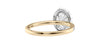 Oval Halo Diamond Band Engagement Ring