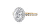 Oval Halo Diamond Band Engagement Ring
