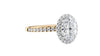 Oval Halo Diamond Band Engagement Ring