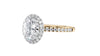 Oval Halo Diamond Band Engagement Ring
