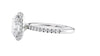 Oval Halo Diamond Band Engagement Ring