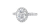Oval Halo Diamond Band Engagement Ring