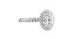 Oval Halo Diamond Band Engagement Ring