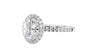 Oval Halo Diamond Band Engagement Ring