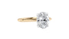 Oval Solitaire Hidden Halo Diamond Engagement Ring