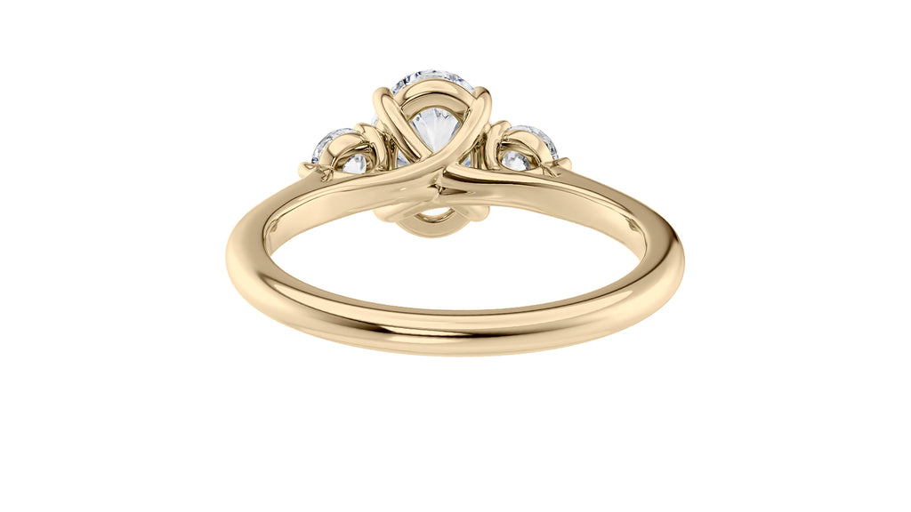 Oval Classic 3 Stone Diamond Engagement Ring