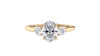 Oval Classic 3 Stone Diamond Engagement Ring