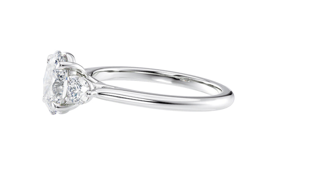 Oval Classic 3 Stone Diamond Engagement Ring