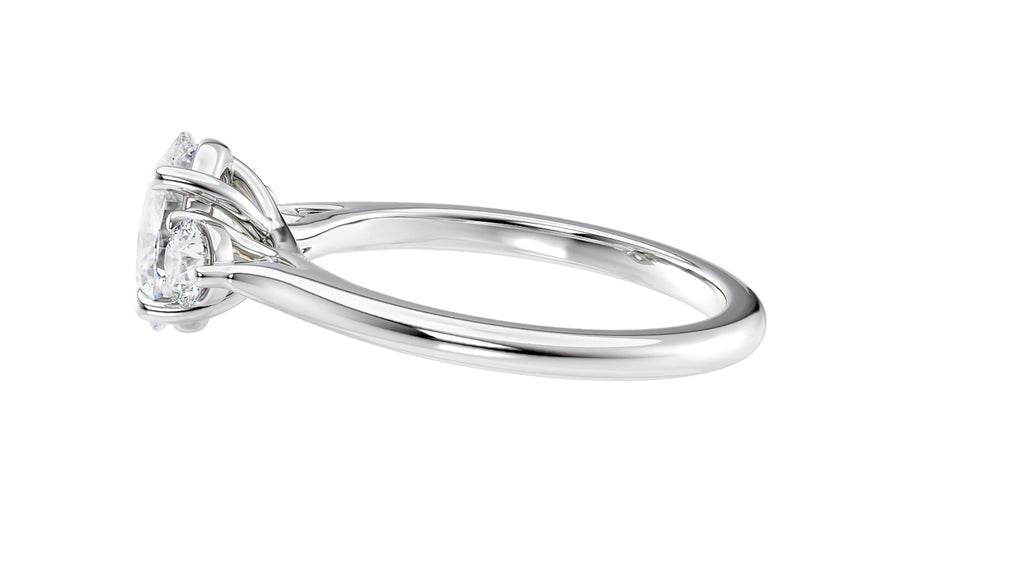 Oval Classic 3 Stone Diamond Engagement Ring